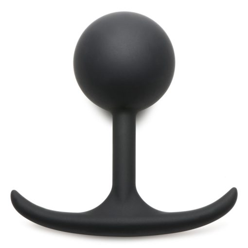 Premium Silicone Round Weighted Anal Plug - Large - Image 3