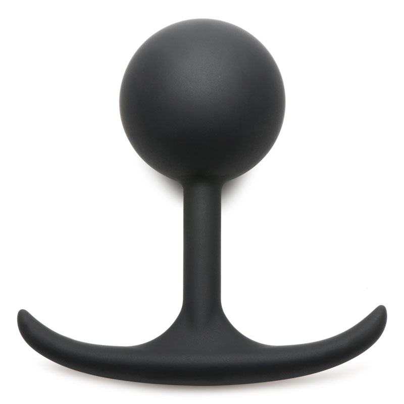 Premium Silicone Round Weighted Anal Plug - Large - Image 3