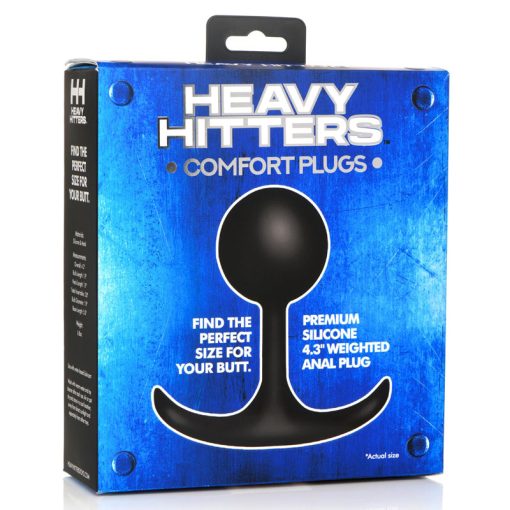 Premium Silicone Round Weighted Anal Plug - Large - Image 5