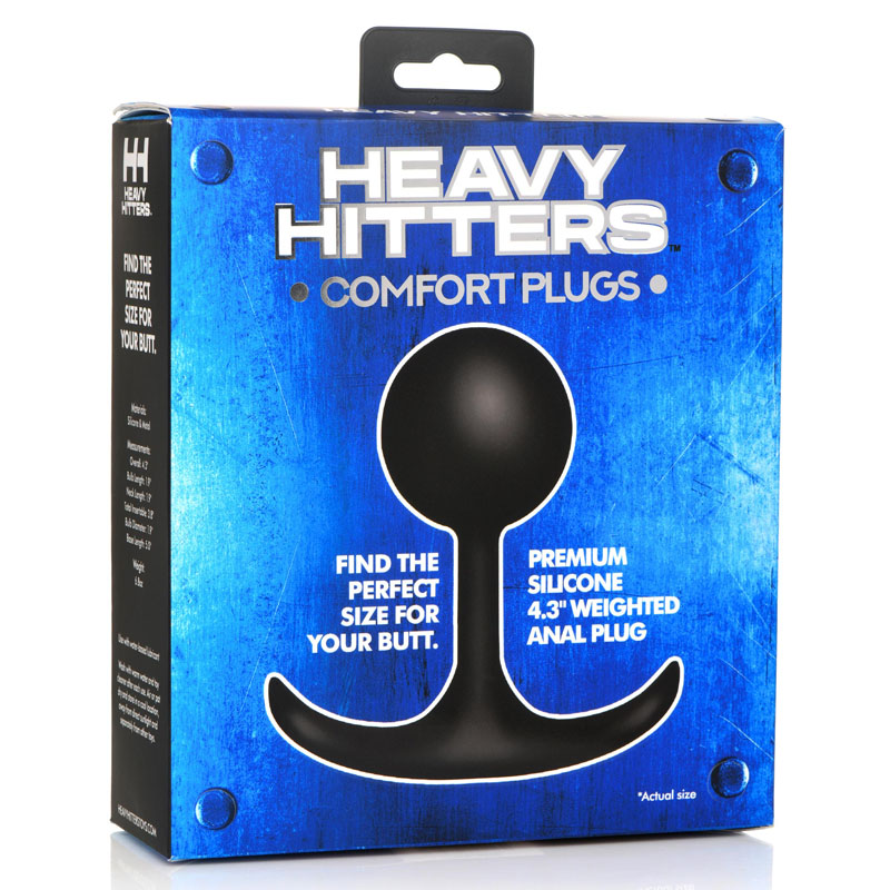 Premium Silicone Round Weighted Anal Plug - Large - Image 5