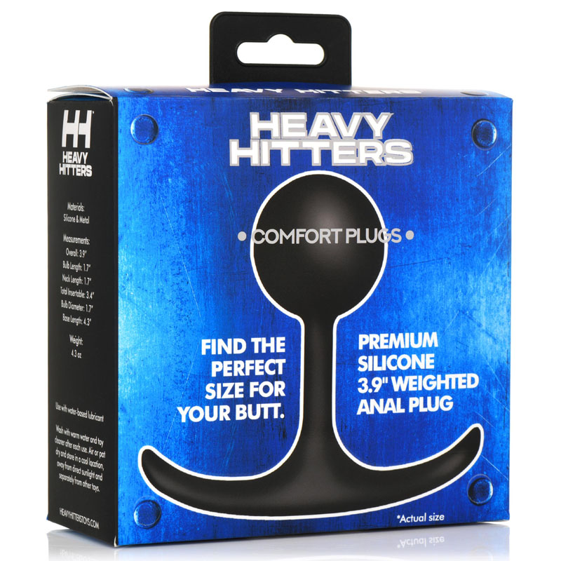 Premium Silicone Round Weighted Anal Plug - Medium - Image 5