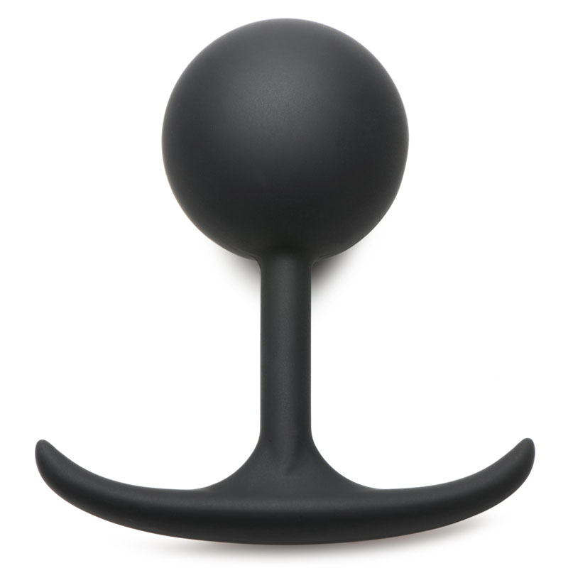 Premium Silicone Round Weighted Anal Plug - XL - Image 3