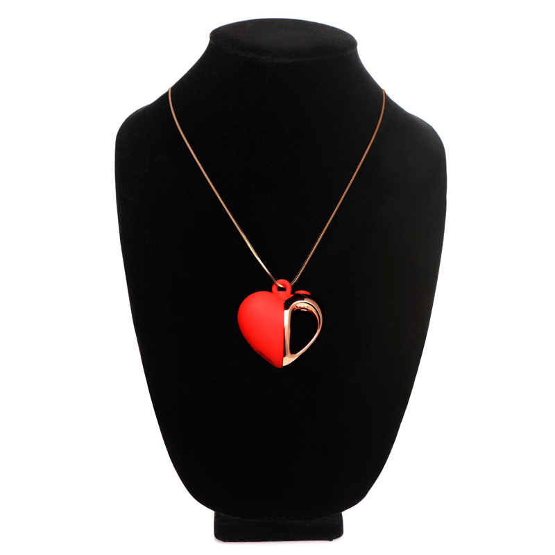 10X Vibrating Silicone Heart Necklace - Image 8