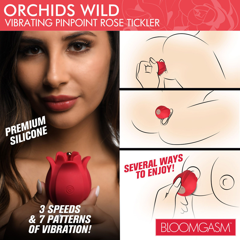 Orchids Wild Vibrating Pinpoint Rose Tickler - Image 3