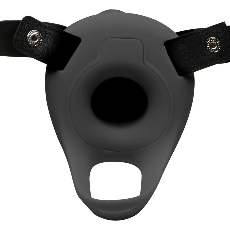 2 Inch Erection Realistic Silicone Penis Sheath - Black - Image 5