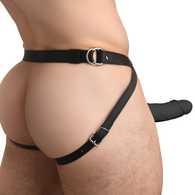 2 Inch Erection Realistic Silicone Penis Sheath - Black - Image 3