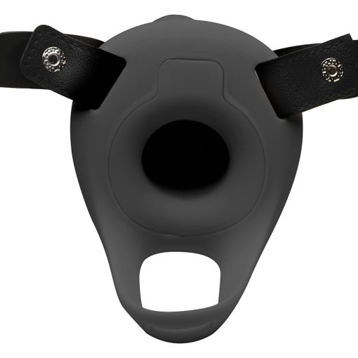 2 Inch Erection 28X Realistic Vibrating Silicone Penis Sheath with Remote - Black - Image 5