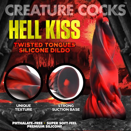 Hell Kiss Twisted Tongues Silicone Dildo - Image 3