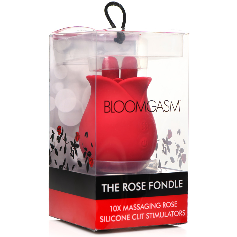 10X Fondle Massaging Rose Silicone Clit Stimulators - Image 12