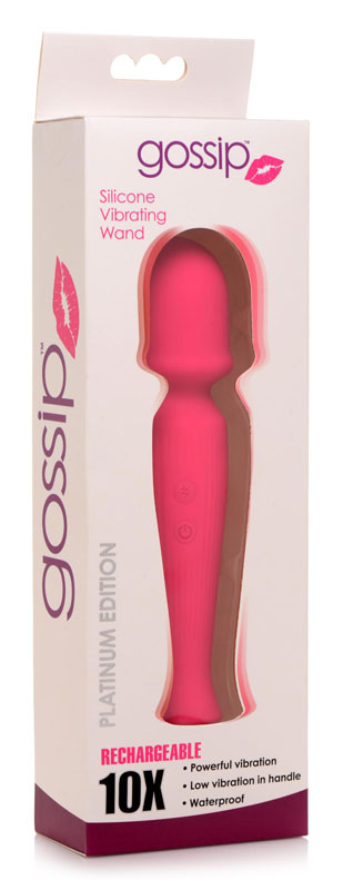 10X Silicone Wand Massager - Magenta - Image 4