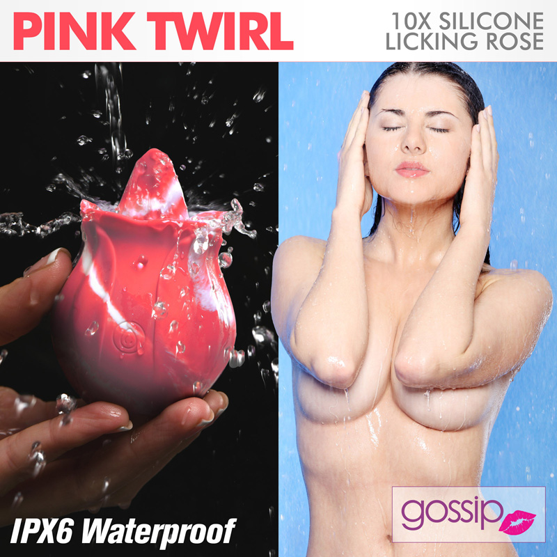 10X Pink Twirl Silicone Licking Rose - Image 3