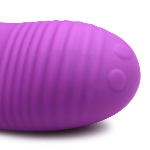 Love Loops 10X Silicone Cock Ring with Remote - Purple - Image 4