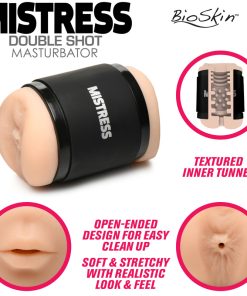 Double Shot Mouth and Ass Stroker - Light