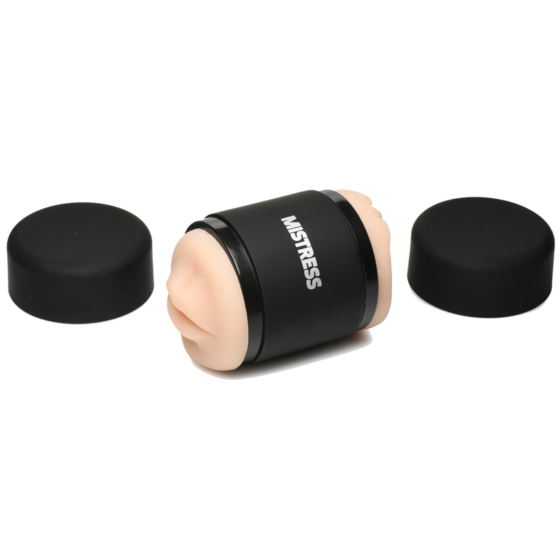 Double Shot Mouth and Pussy Stroker - Light - Image 6