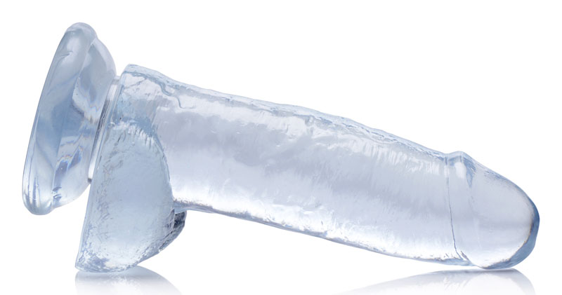 Jock C-Thru Dildo with Balls - 8 Inch - Image 2