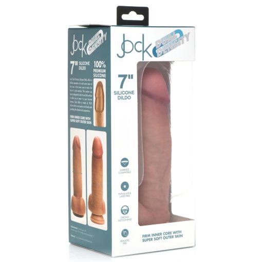 Ultra Realistic Dual Density Silicone Dildo with Balls - 7 Inch - Image 7