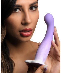 Slim G-Spot Silicone Purple and White Dildo