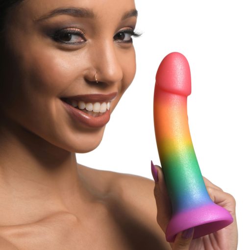 Phallic Rainbow Silicone Dildo - Image 2