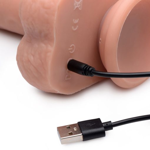Vibrating & Thrusting Remote Control Silicone Dildo - 10 Inch - Image 5