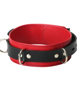 Strict Leather Deluxe Red and Black Locking Collar