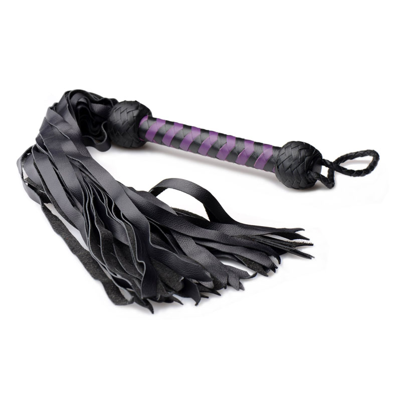 Strict Leather Premium Deerskin Flogger- Purple - Image 3