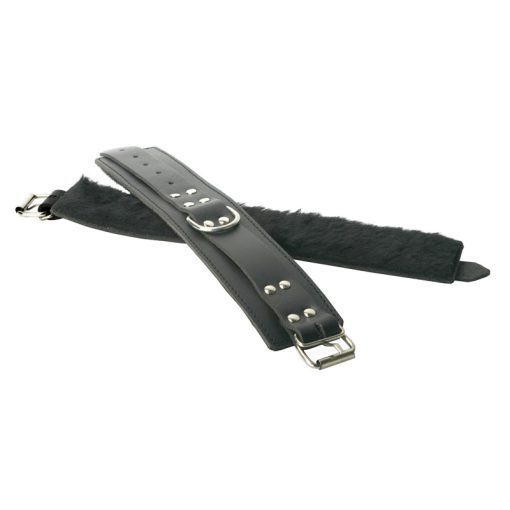 Strict Leather Fur Lined Wrist Cuffs - Image 2