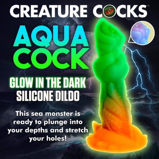 Aqua-Cock Glow-In-The-Dark Silicone Dildo - Image 2