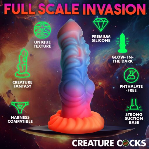 Alien Invader Glow-In-The-Dark Silicone Dildo - Image 6