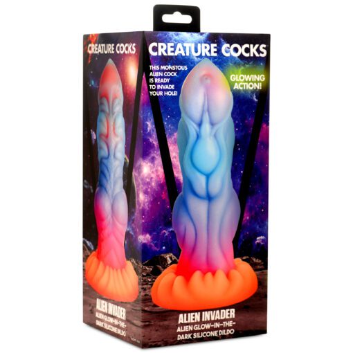 Alien Invader Glow-In-The-Dark Silicone Dildo - Image 9