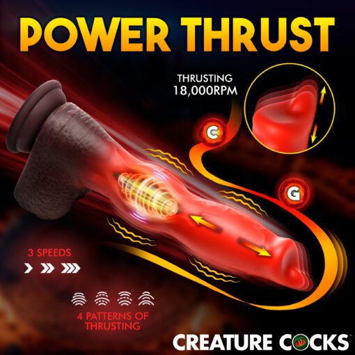 Ramming Hound Thrusting & Vibrating Silicone Dildo - Image 4
