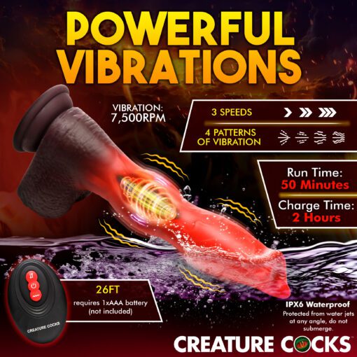 Ramming Hound Thrusting & Vibrating Silicone Dildo - Image 6