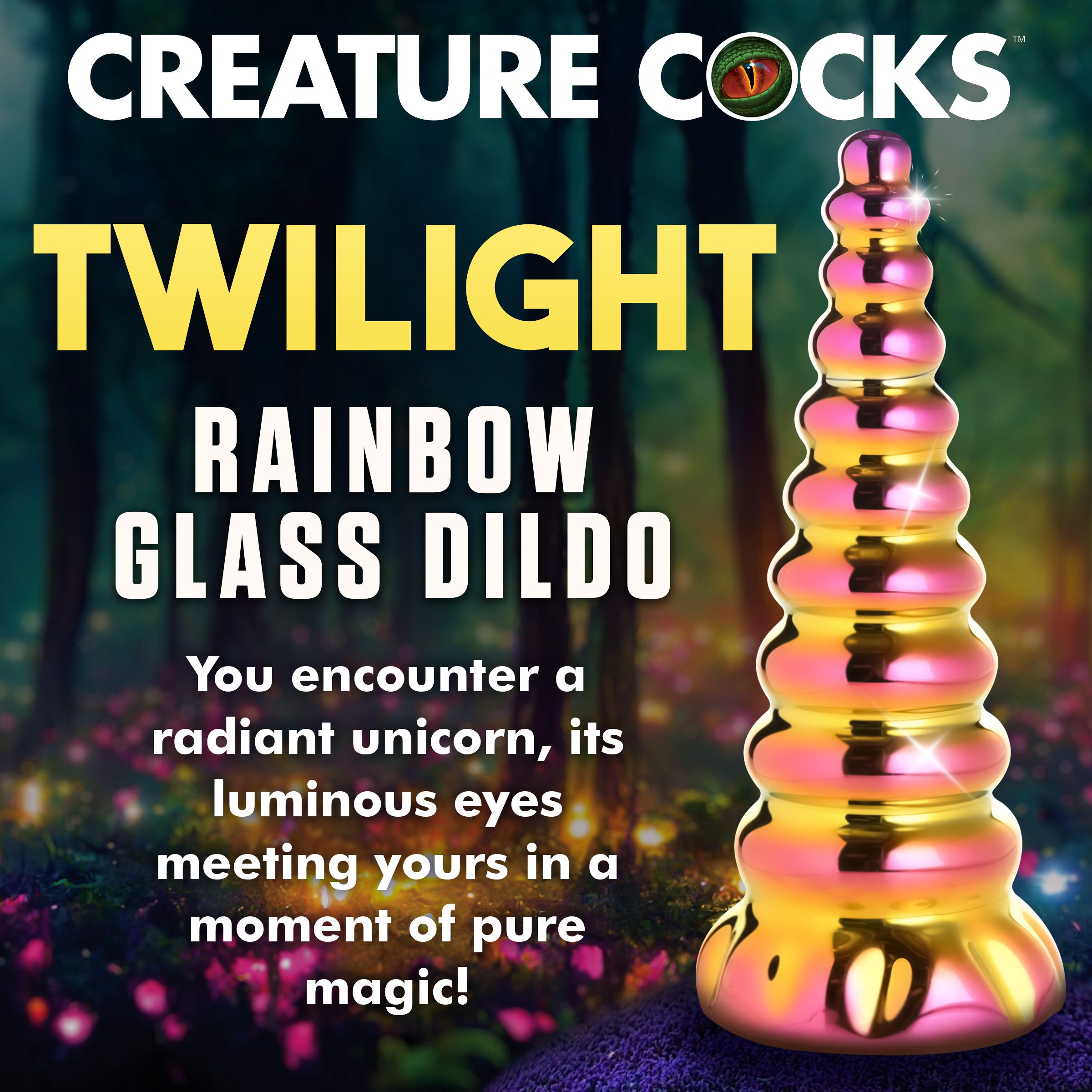 Twilight Rainbow Glass Dildo - Image 2