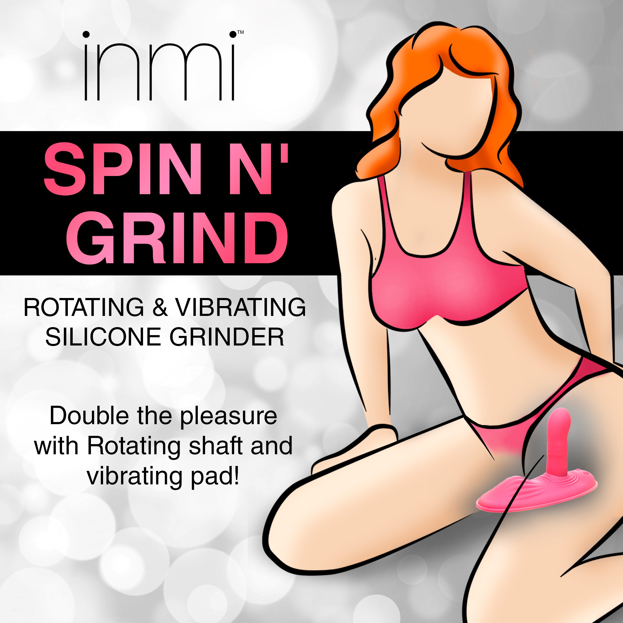 Spin n' Grind Rotating and Vibrating Silicone Sex Grinder - Image 2