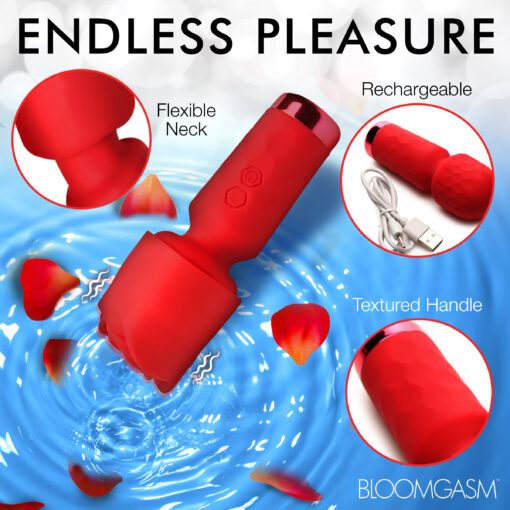 Pleasure Rose-Petite Mini Silicone Rose Wand - Image 7