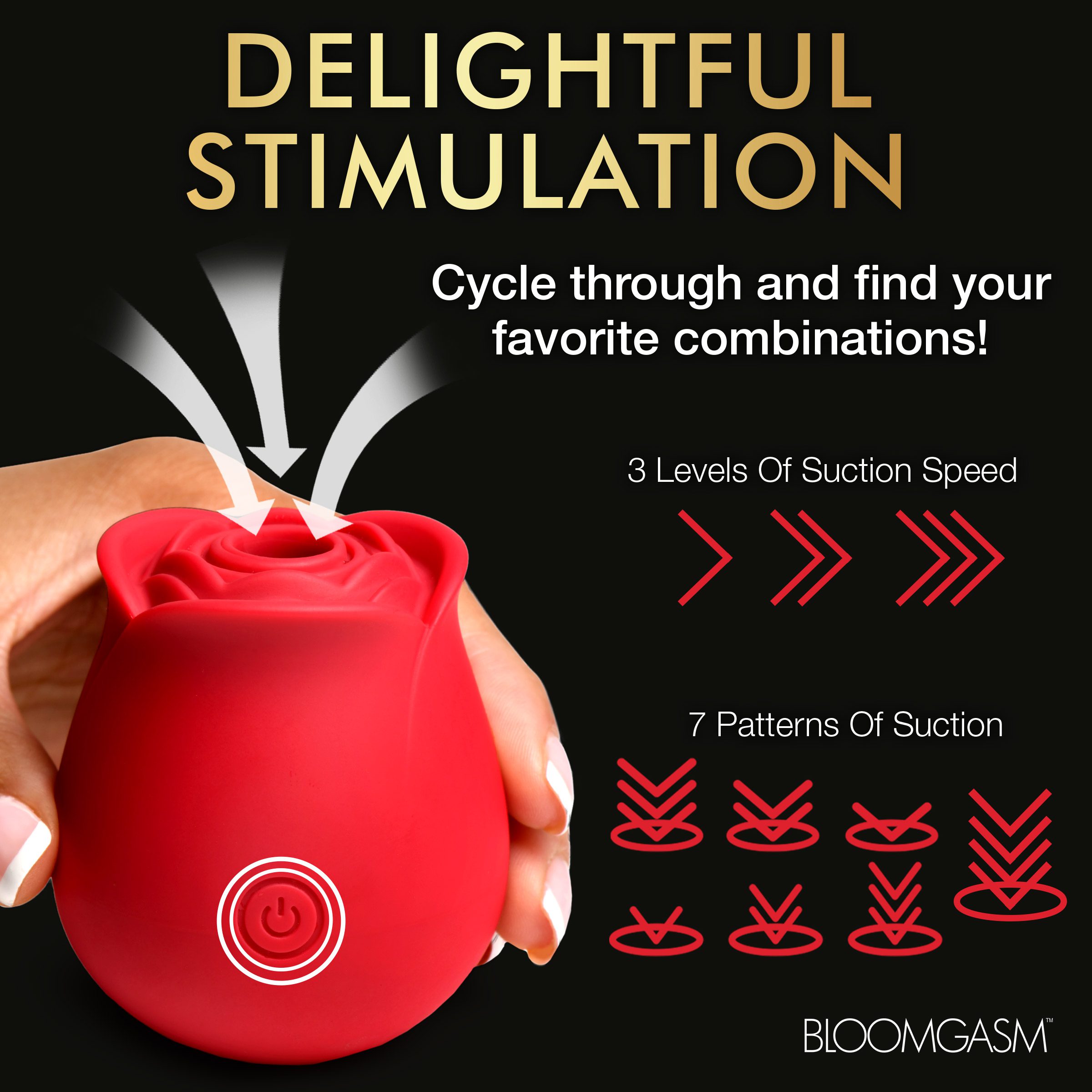 The Perfect Rose Clitoral Stimulator - Red - Image 6