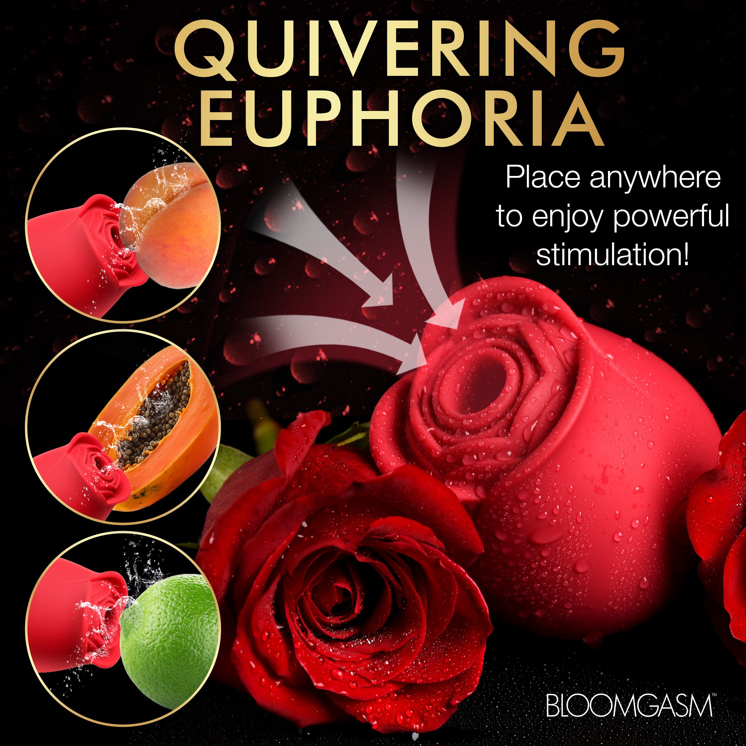 The Perfect Rose Clitoral Stimulator - Red - Image 7