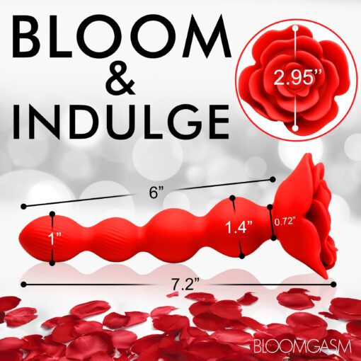 10X Rose Twirl Vibrating and Rotating Silicone Anal Beads - Image 4