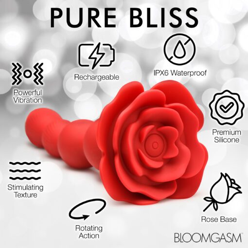 10X Rose Twirl Vibrating and Rotating Silicone Anal Beads - Image 5