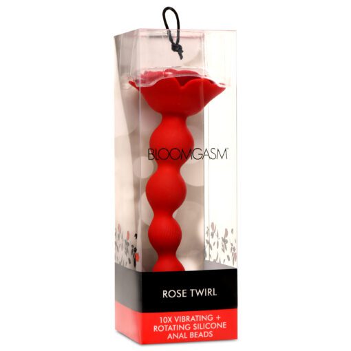 10X Rose Twirl Vibrating and Rotating Silicone Anal Beads - Image 9