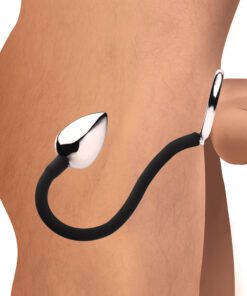Tug and Plug Cock and Ball Ring with Anal Plug