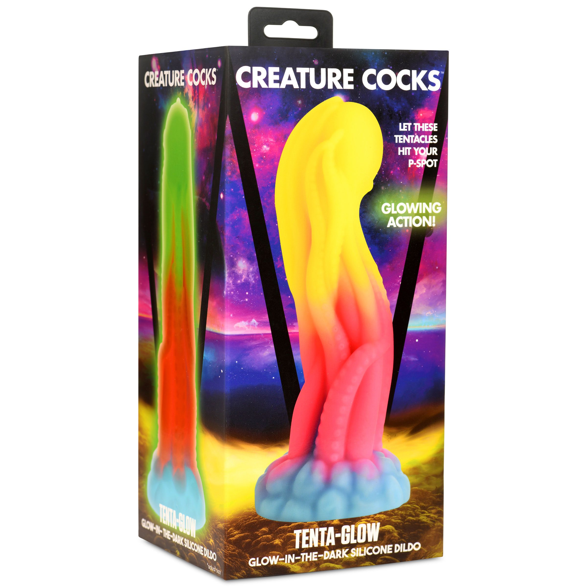 Tenta-Glow Glow-In-The-Dark Silicone Dildo - Image 9
