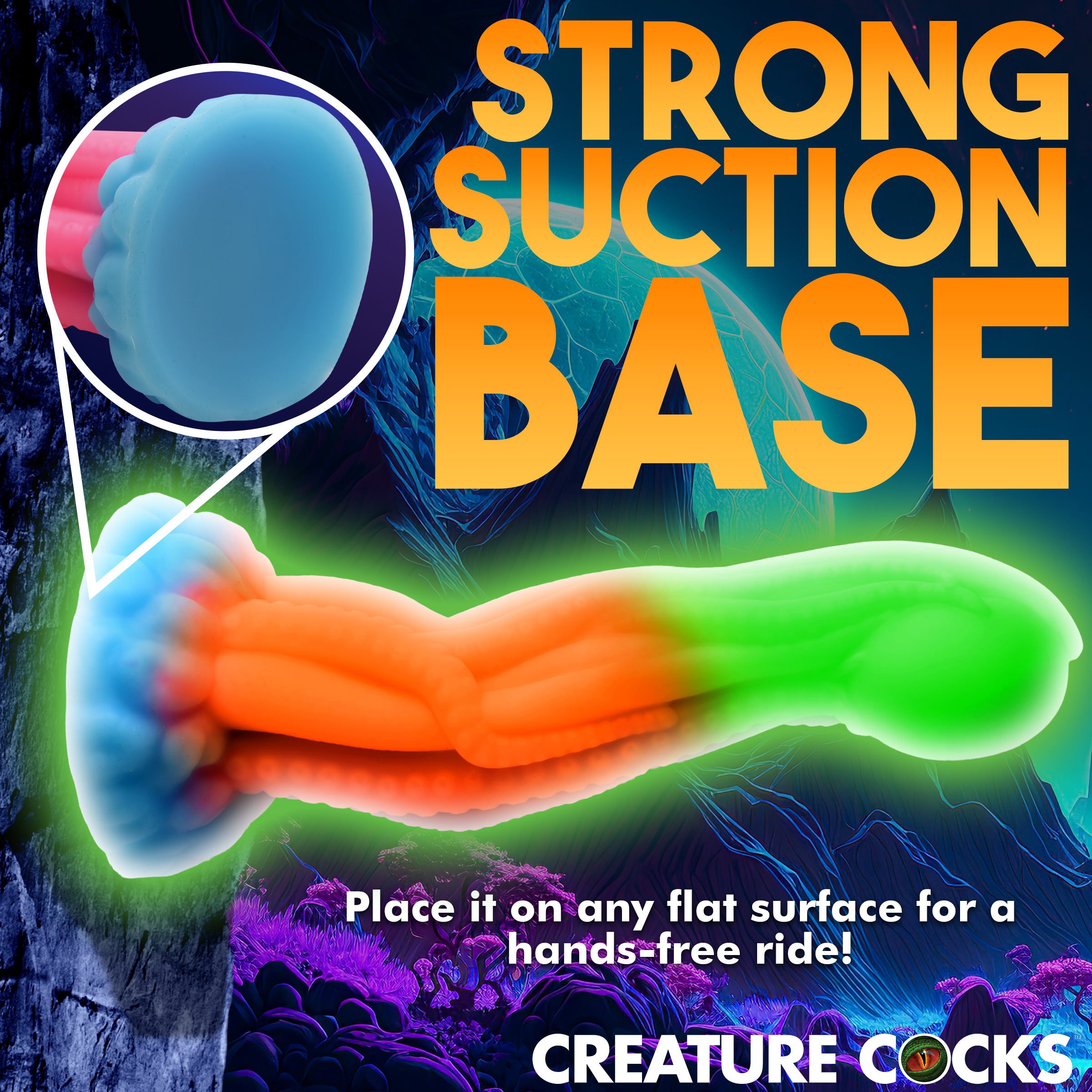Tenta-Glow Glow-In-The-Dark Silicone Dildo - Image 8
