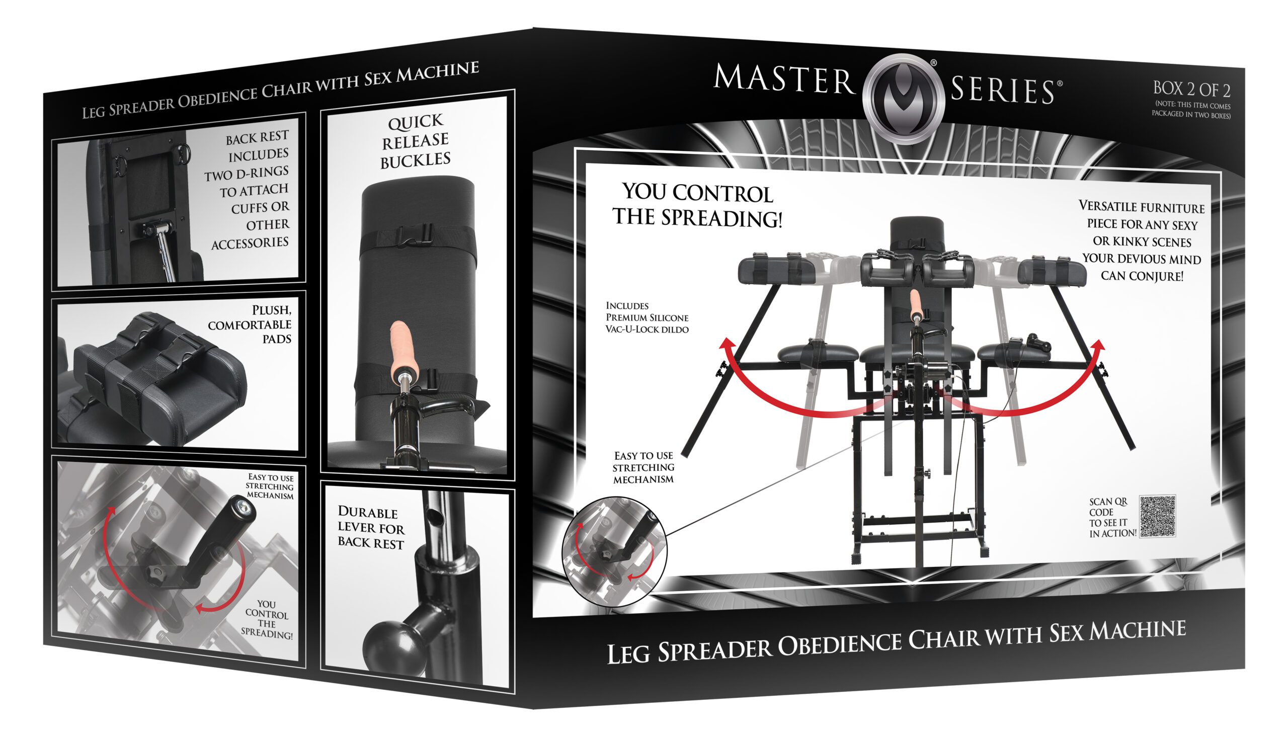 Leg Spreader Obedience Chair with Sex Machine - Image 10