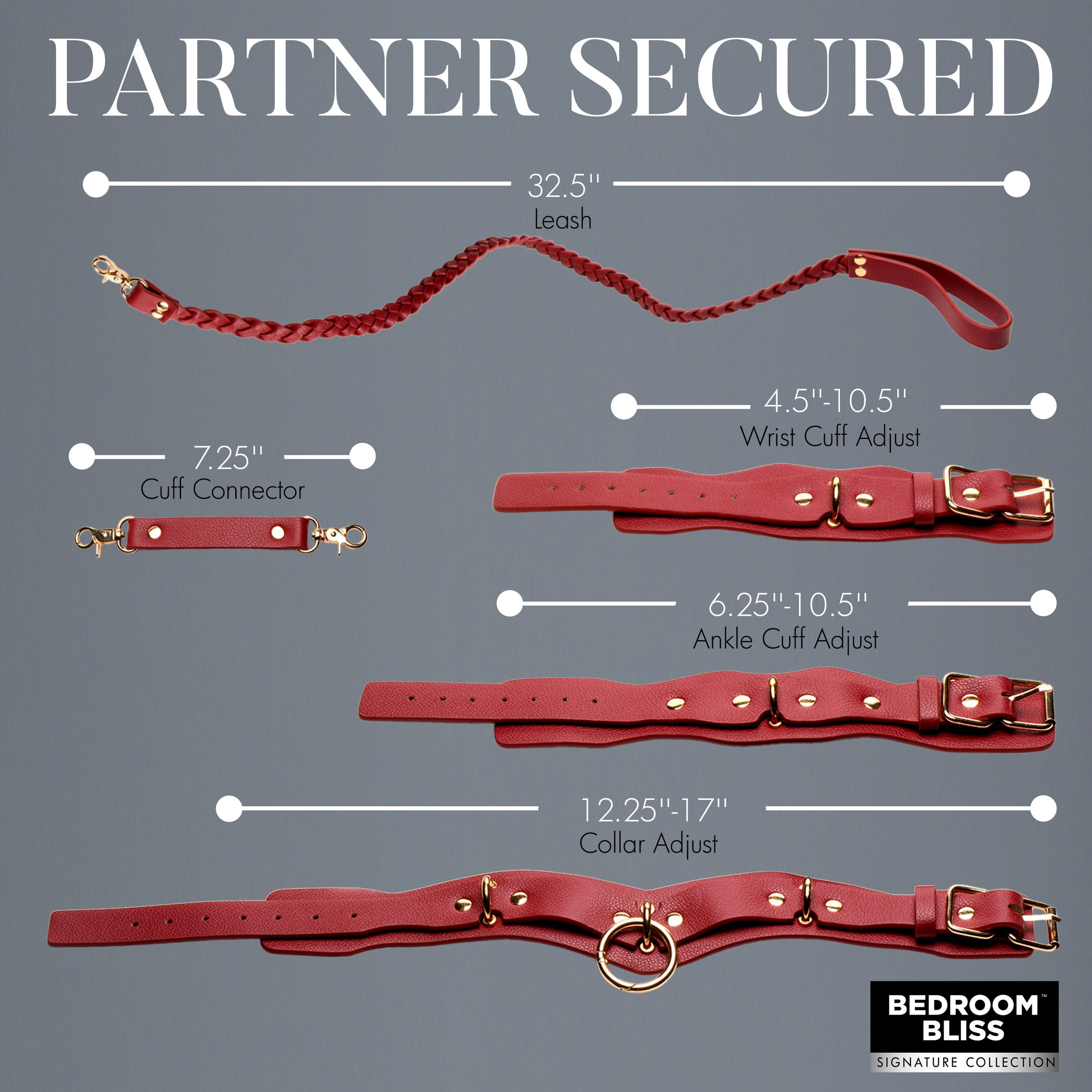 Lover's Restraints Set - Red - Image 4