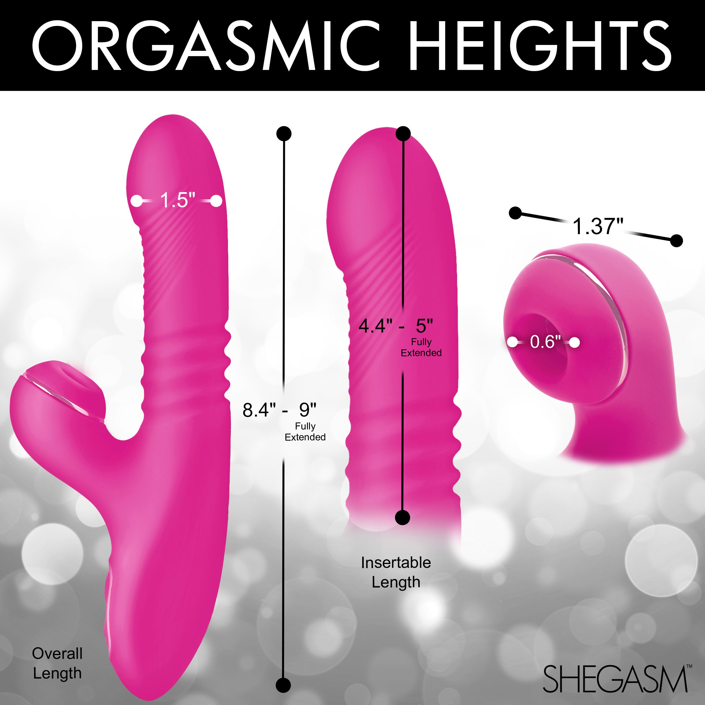 Pro-Thrust Thrusting Suction Silicone Rabbit Vibrator - Image 4
