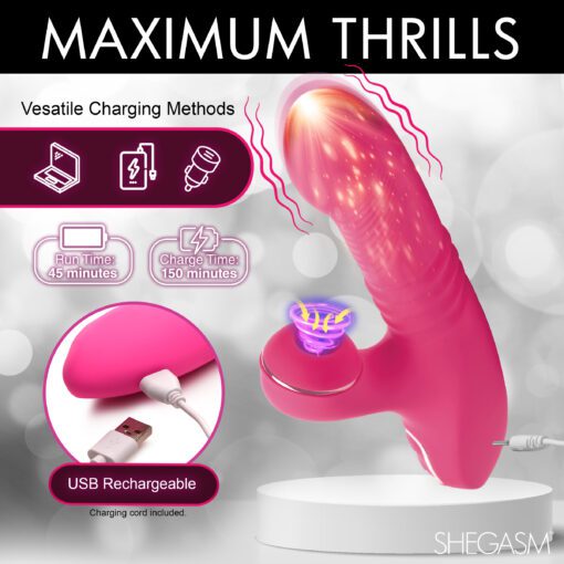 Pro-Thrust Thrusting Suction Silicone Rabbit Vibrator - Image 7