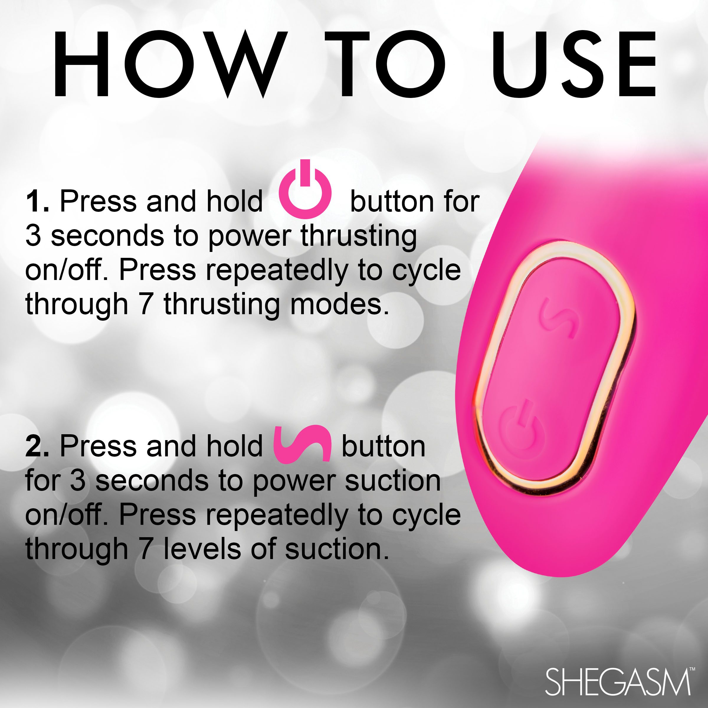 Pro-Thrust Thrusting Suction Silicone Rabbit Vibrator - Image 6