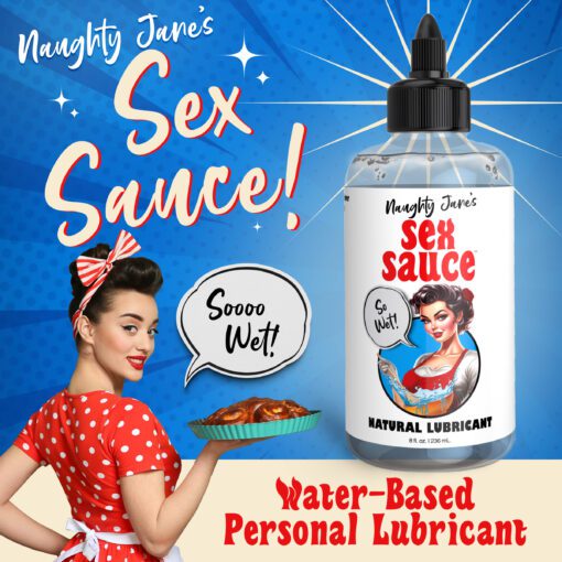 Naughty Jane's Sex Sauce Natural Lubricant - 8oz - Image 2