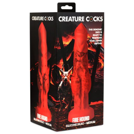 Fire Hound Silicone Dildo - Medium - Image 9