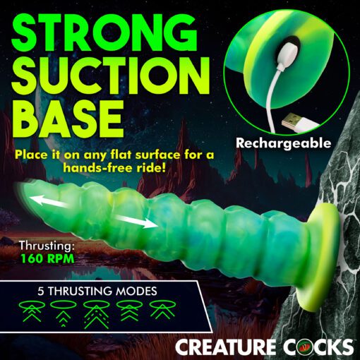 Squirmer Thrusting and Vibrating Silicone Dildo - Image 7